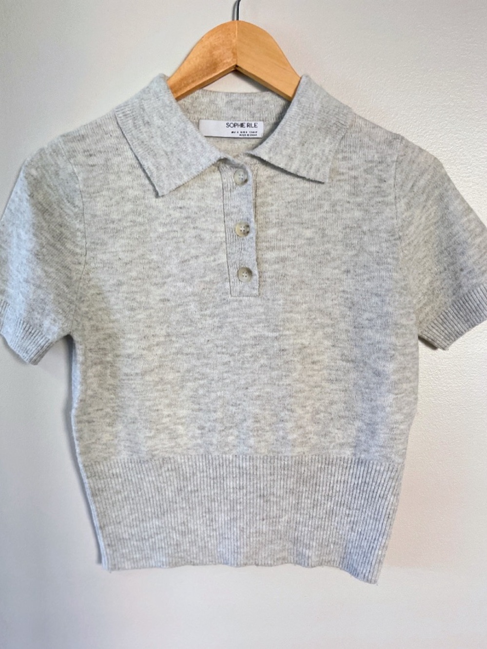 Rue Sophie Light Ellis Knit Polo Size S NWOT